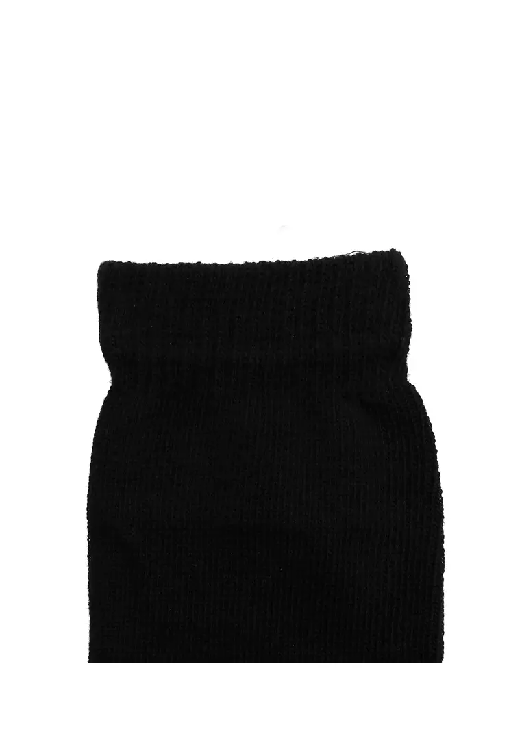 Seish Kaos Kaki Lima Jari Tip Toe Mesh Design Sports Wear Material Cotton ORIGINAL - Black