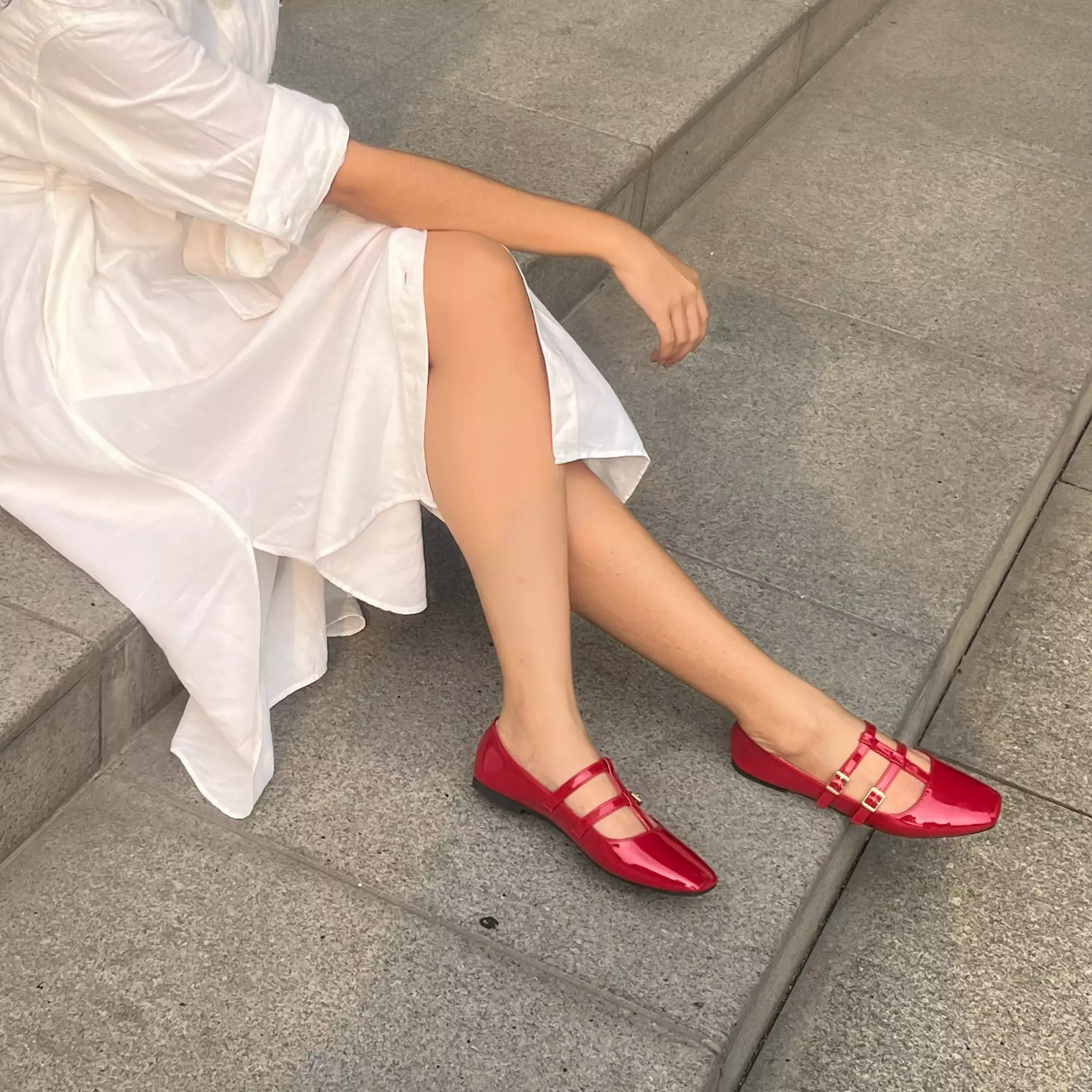 Blow Gio Mary Jane T Strap Flats Shoes Wanita BLWF 0017