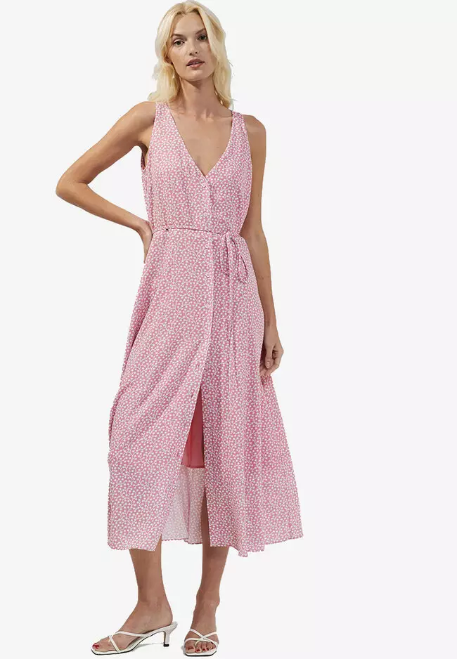 Jual French Connection Elao Verona Drape Button Down Dress Original