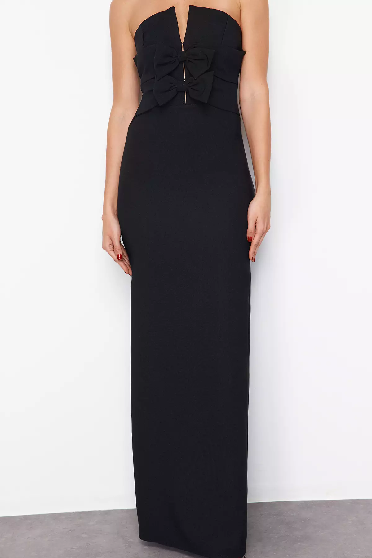 Bow Detail Evening Dress