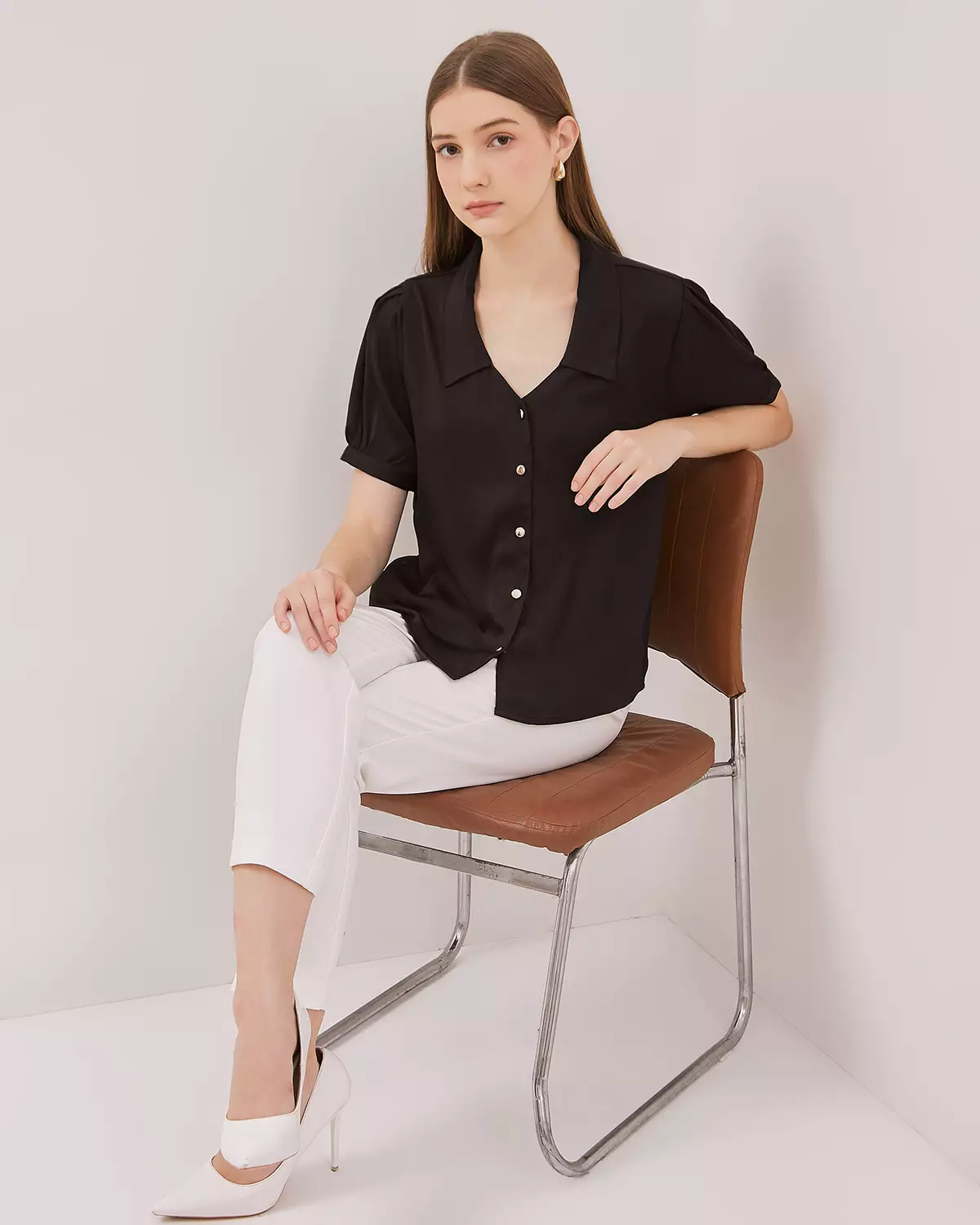 WOMEN'S BLACK BLOUSE