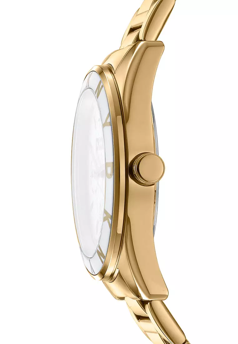 DKNY Chambers Multi Sport Gold Stainless Steel Analog Quartz Watch For Women DK1L073M0025