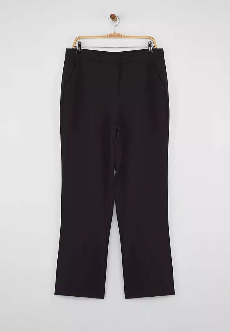 Woven Fabric Plus Size Trousers