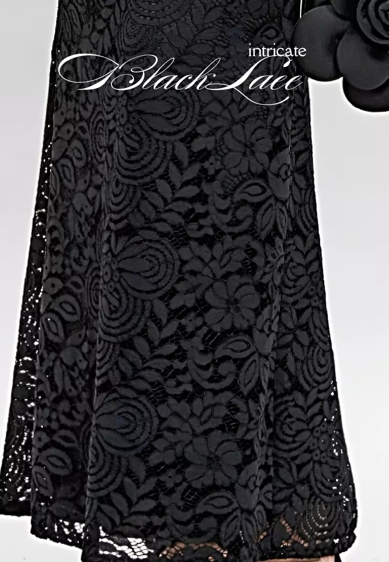 Black Lace Modern Baju Kurung Hari Raya