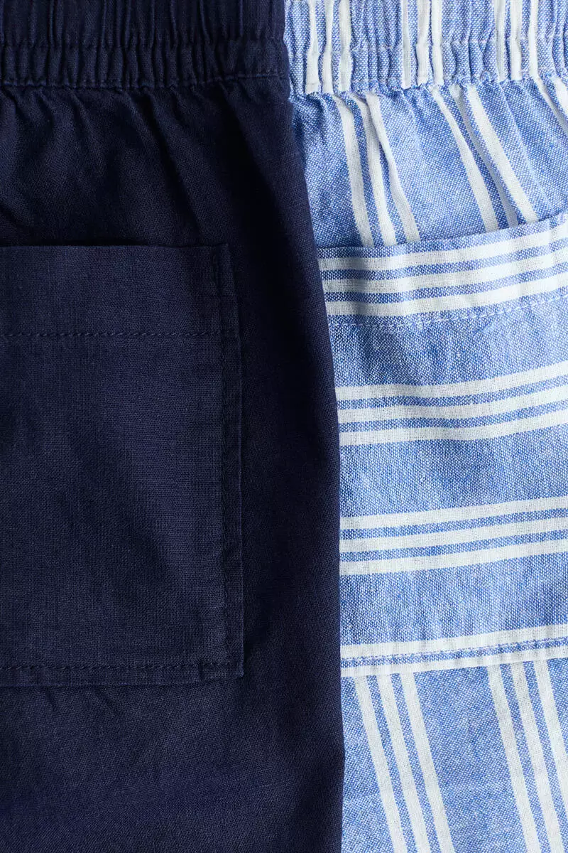 2-pack linen-blend shorts