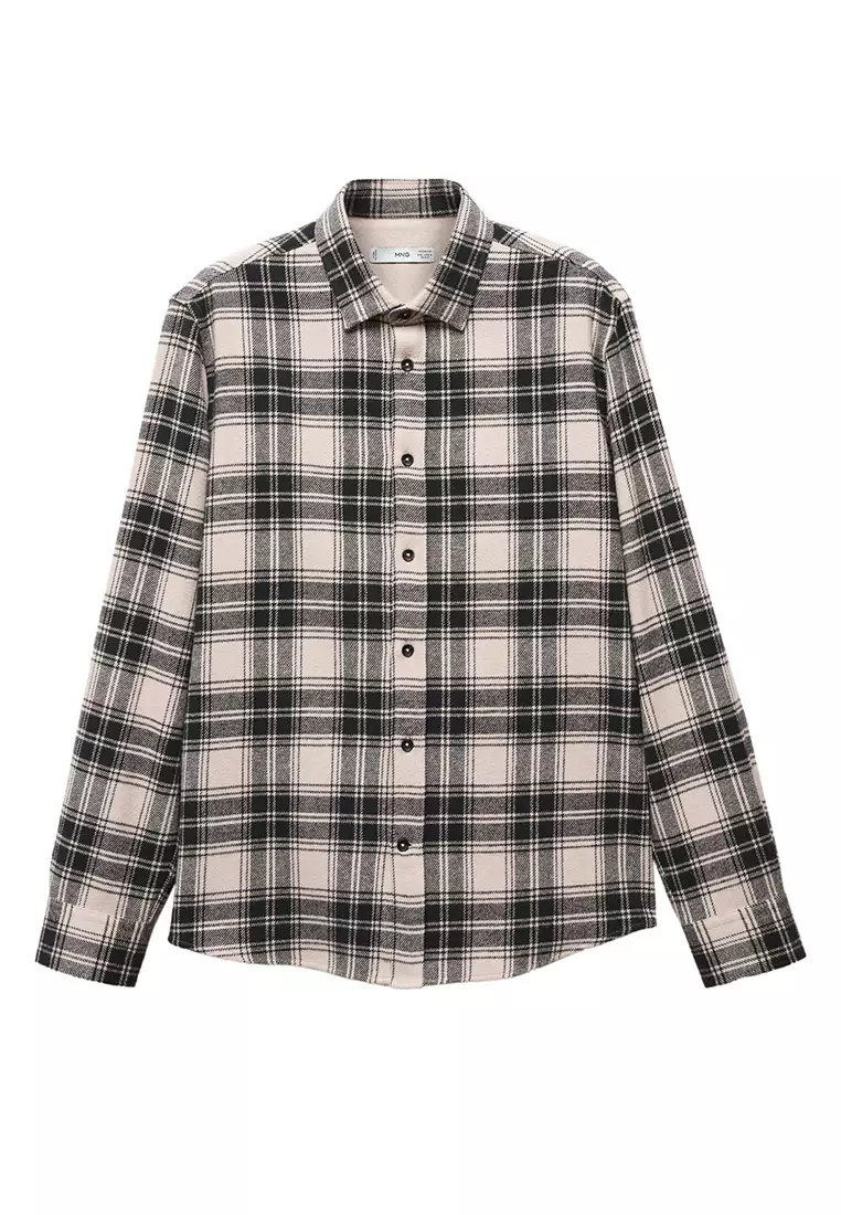 Jual Mango Man Regular Fit Checked Flannel Shirt Original 2024 Zalora