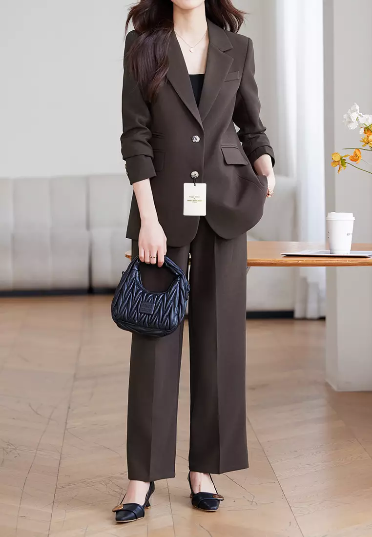 Single-breasted Fit Suit Set YGH-EQ8908set