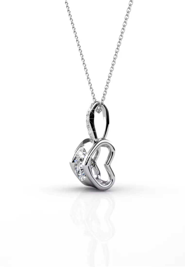 Eternal Love Pendant WG - Kalung Crystal Swarovski by Her Jewellery