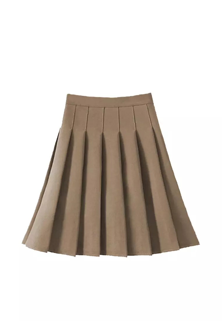 Mid length cheap pleated skirts 70