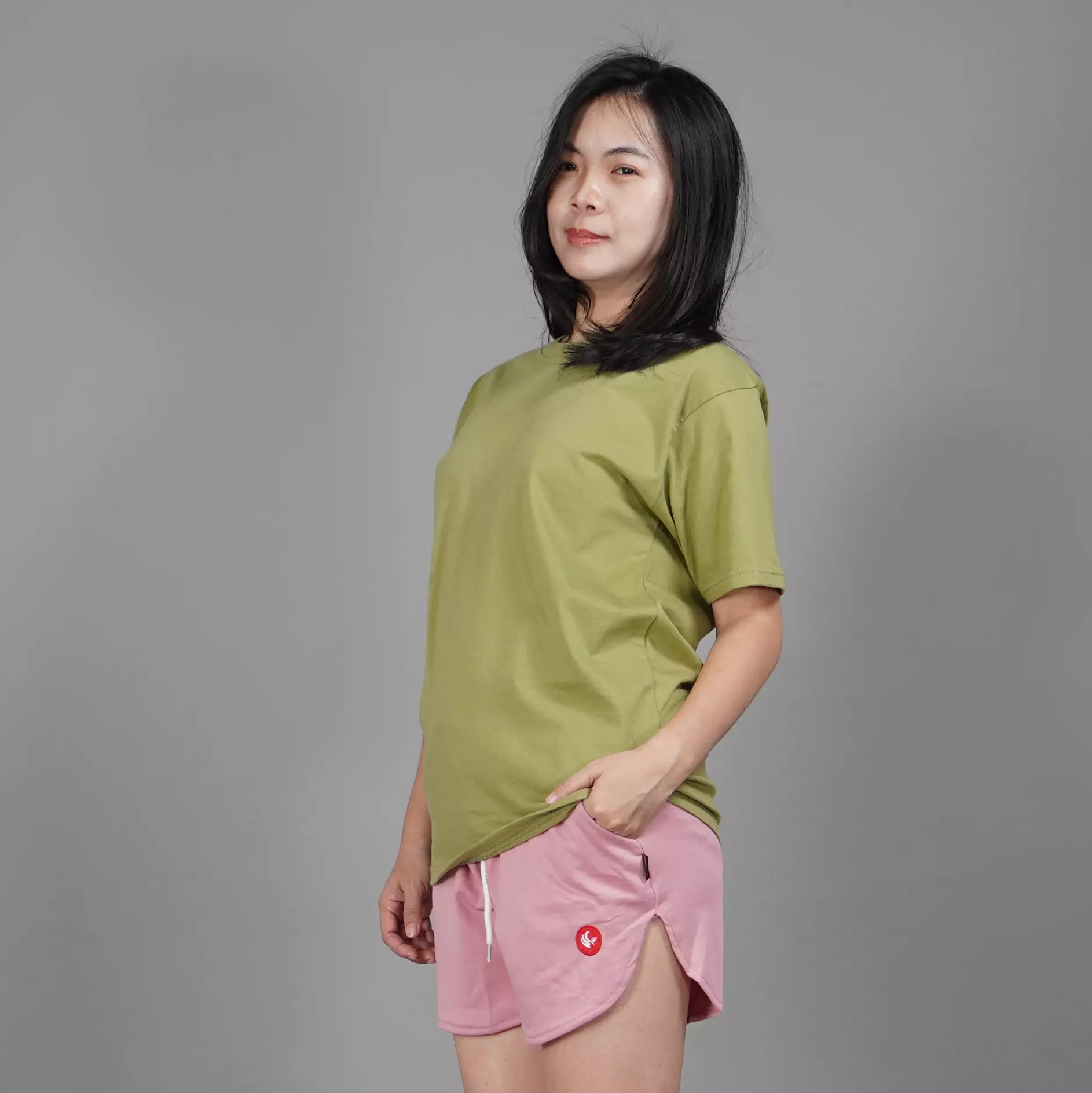  UNILO Size S-BIG Kaos Polos Lengan Pendek Cotton TShirt Short Sleeve - Matcha