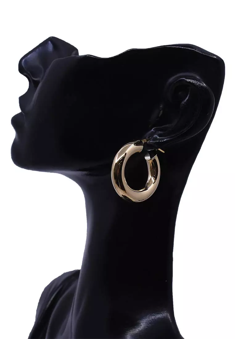 18K Japan Made Yellow Gold Earrings