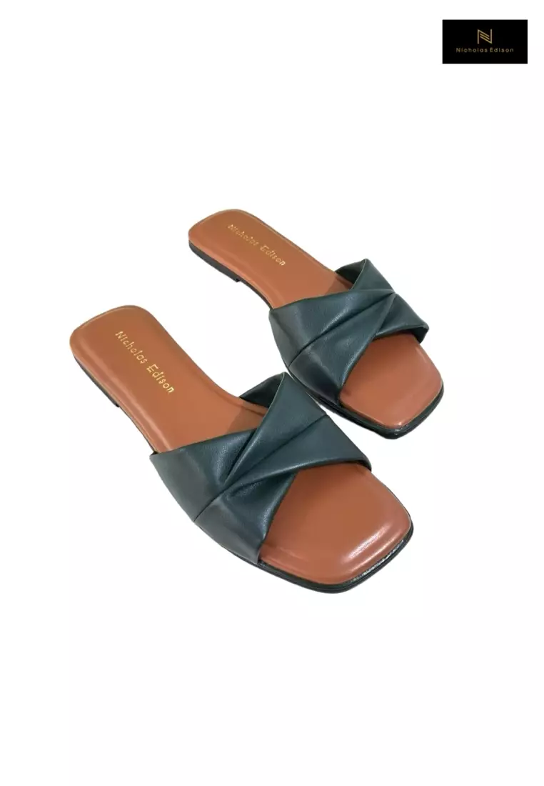 Nicholas Edison Sandal Manik Dark Green