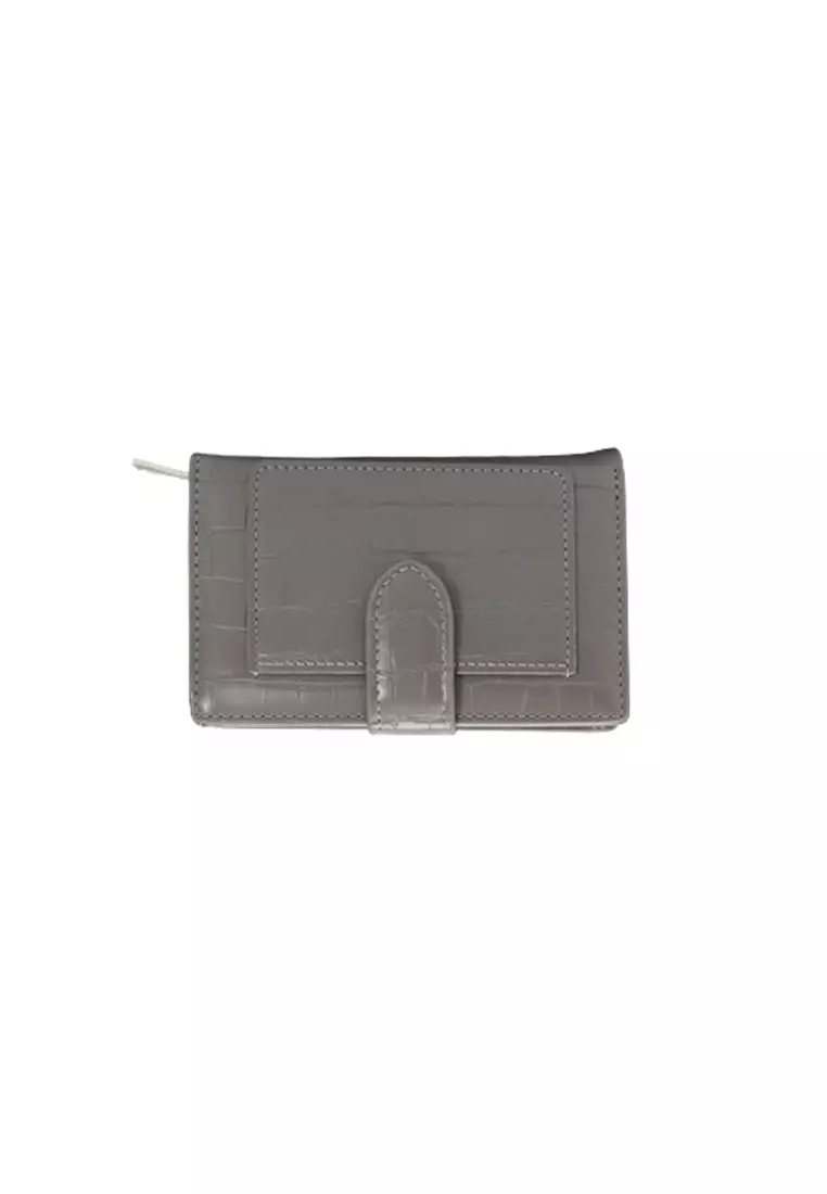 Dompet Wanita Lipat Kecil Karina Wallet Bahan Kulit ORIGINAL - Gray