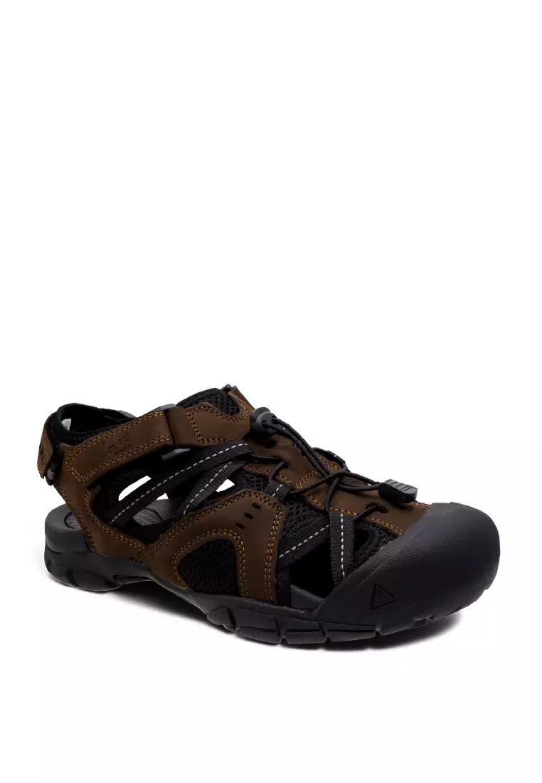 Men Slip On Faux Leather Classic Casual Sandals - 250441263