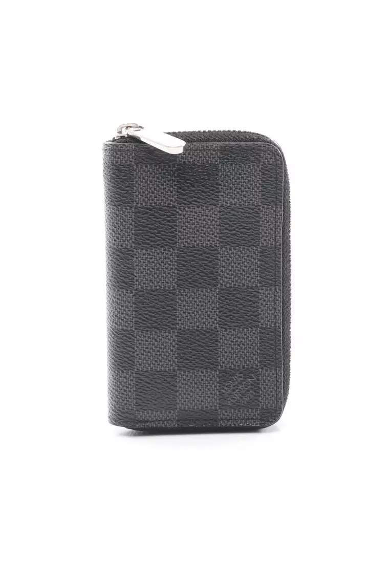 Louis Vuitton Pre-loved LOUIS VUITTON Ink and black checkerboard grid zero  Wallet PVC Black 2023, Buy Louis Vuitton Online