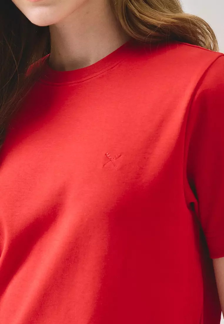 Interlock T-Shirt With Side Slit