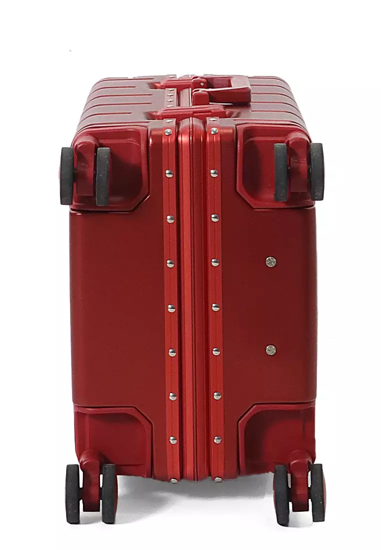 Barayev Koper Alumunium Frame Size 20 Inch Travel Bag Unisex TSA Lock Material Polycarbonate ORIGINAL - Red
