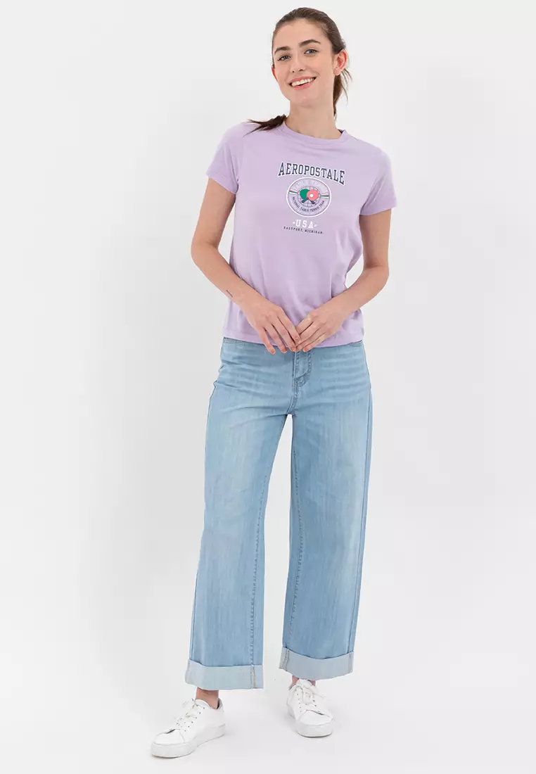 Ladies Graphic Logo Tee Lavender Frost