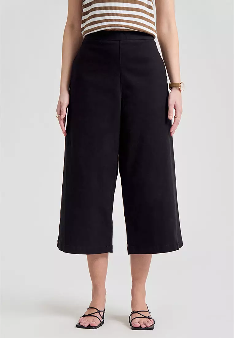 Cropped Wide Leg Pants