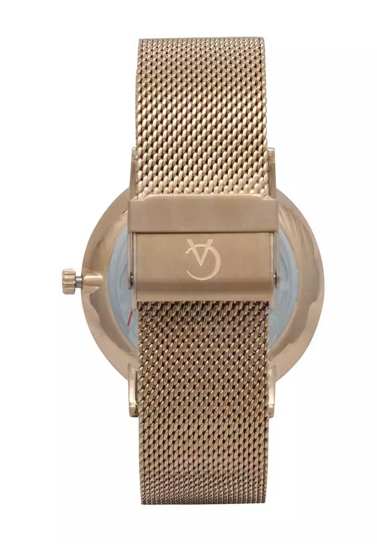 Alexandre Christie Jam Tangan Pria - Rosegold White - Tali Pasir - 8628 MDBRGSL