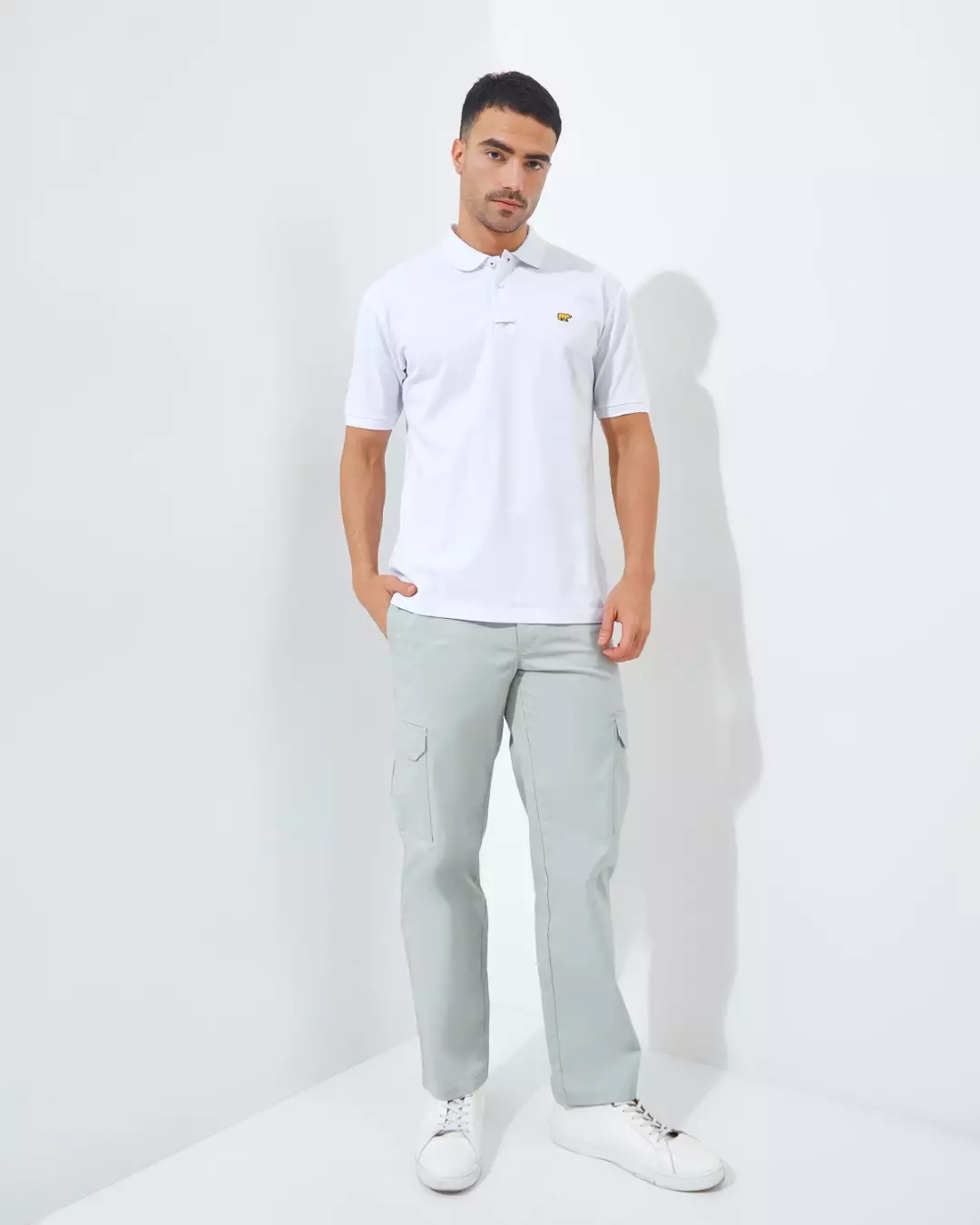 Jack Nicklaus Luther Polo Shirt Pria Regular Fit Putih Colour White