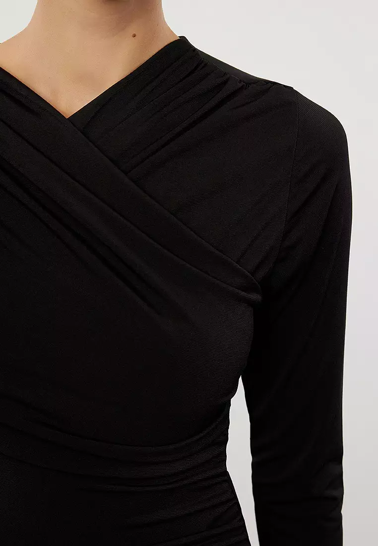 Surplice Ruched Blouse