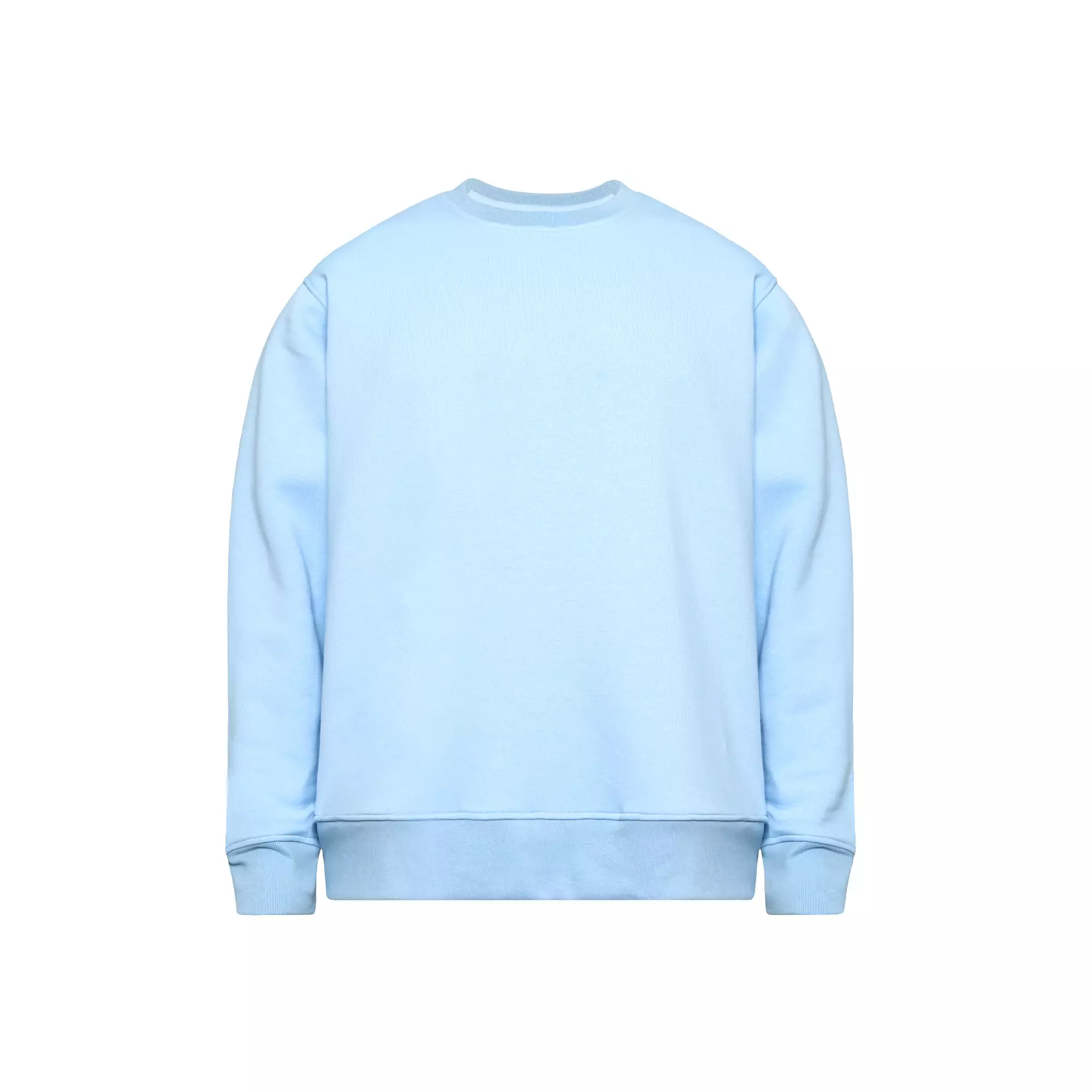 Cotton Well Coofy Crewneck Sweatshirt with Hidden Pocket Baby Blue | Sweater Polos Kantong Tersembunyi Biru Muda