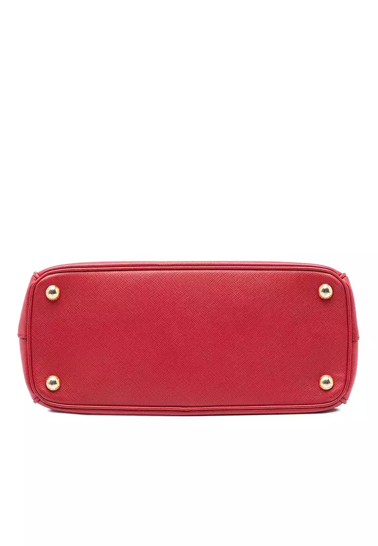 Pre-Loved Prada Medium Saffiano Galleria Double Zip Satchel