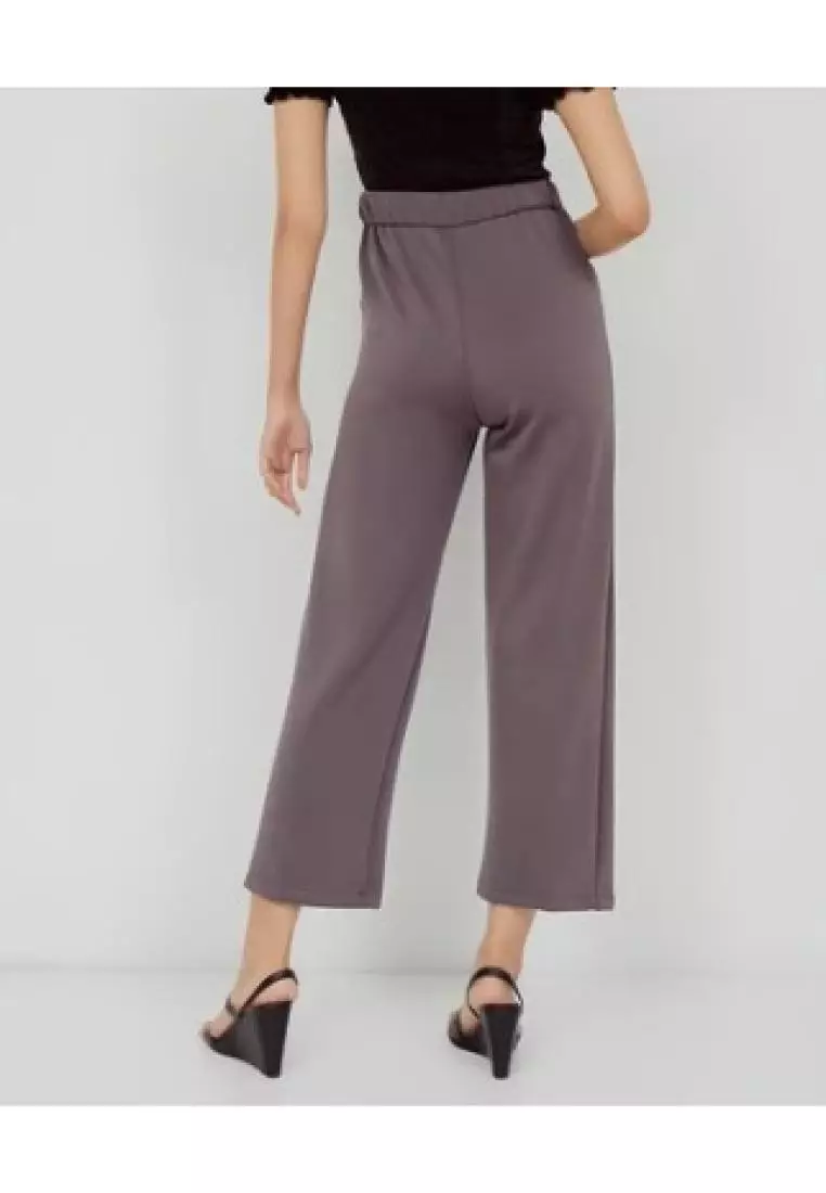 MAYONETTE Astika Highwaist Pants - Celana Bahan Wanita Korean Style - Grey