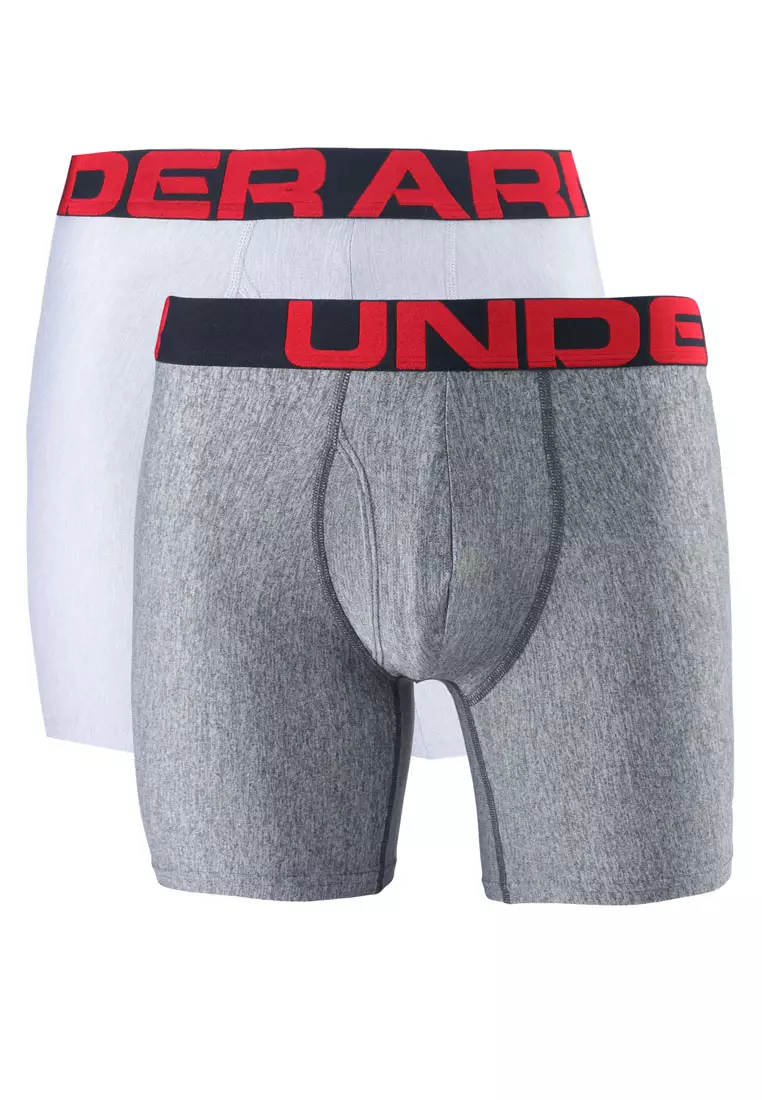 Men's Under Armour UA Tech 6 Boxerjock Underwear Black / Jet Gray