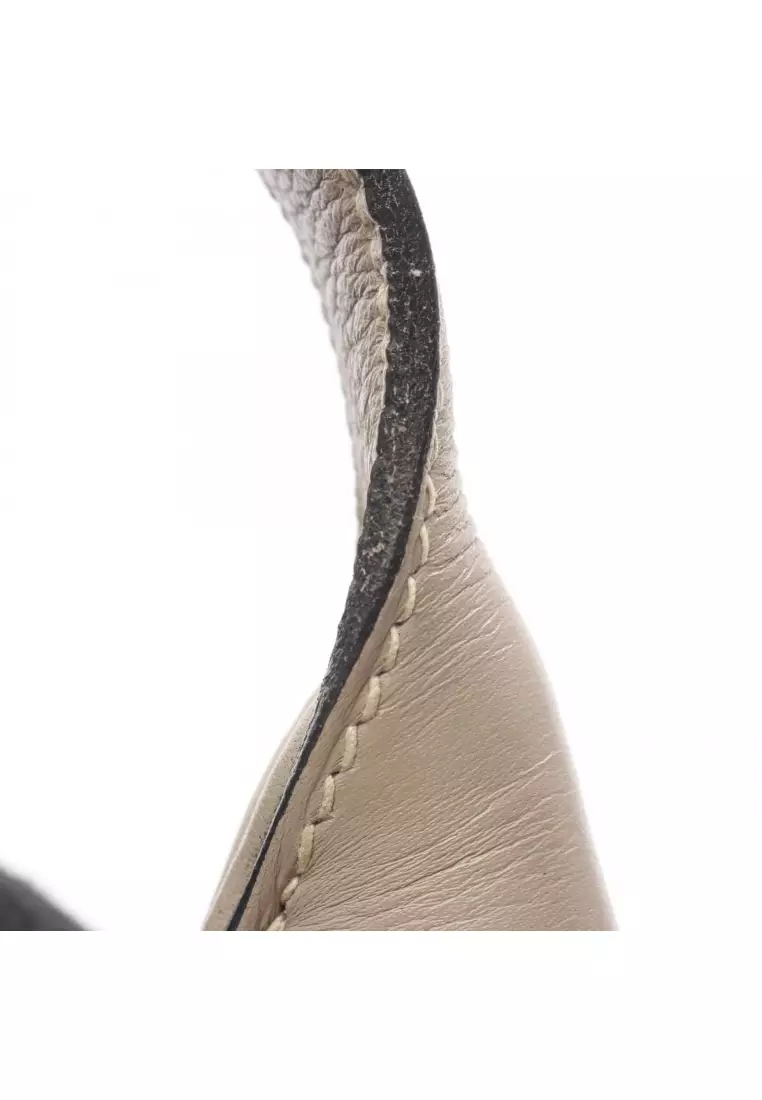 Pre-Loved Hermès trim 31 Shoulder bag Clemence leather Gray beige silver hardware □C stamp