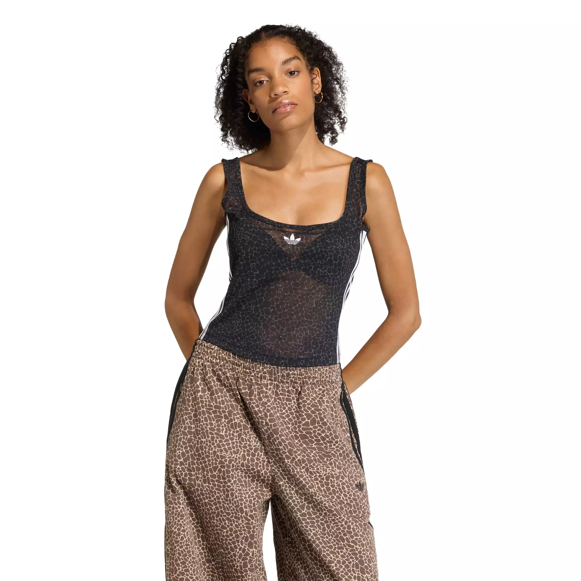 Lifestyle AOP TANK TOP Women Black KD2838