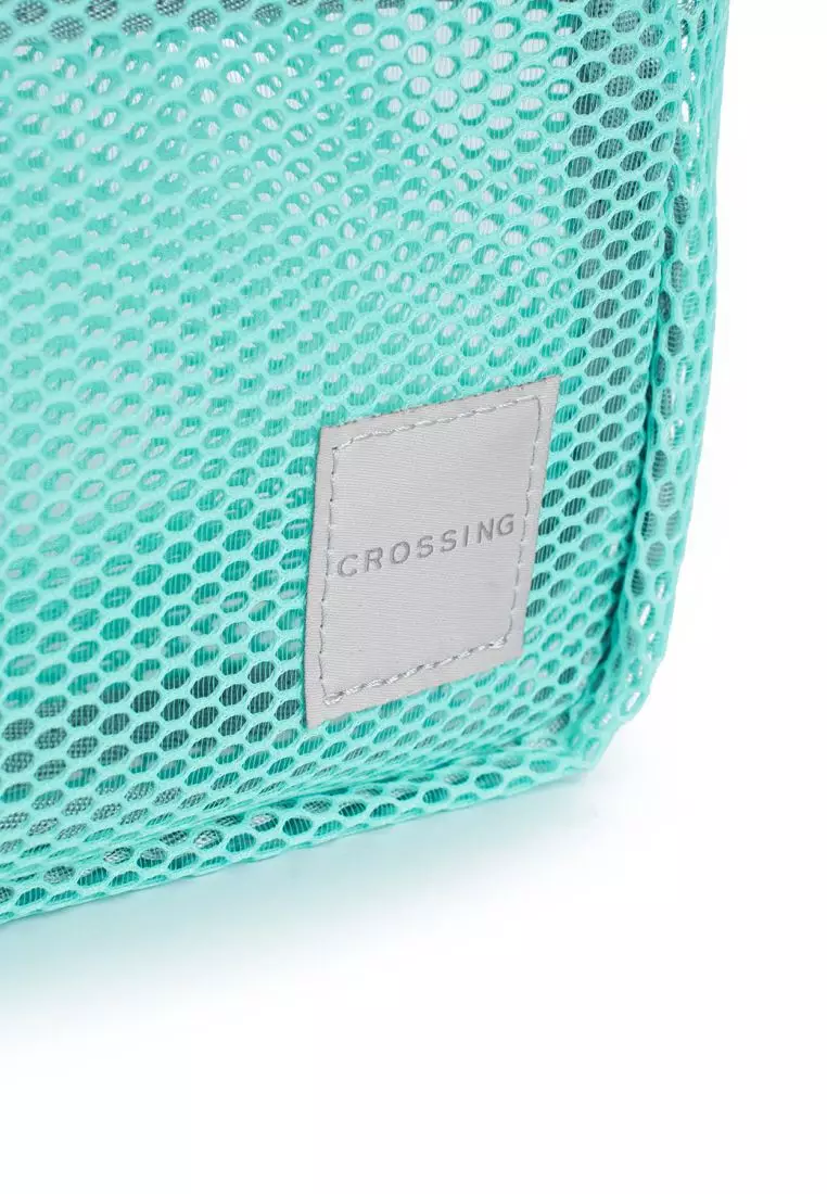 Crossing Jules Everywhere Mesh Pouch (Large) - Mint/Grey