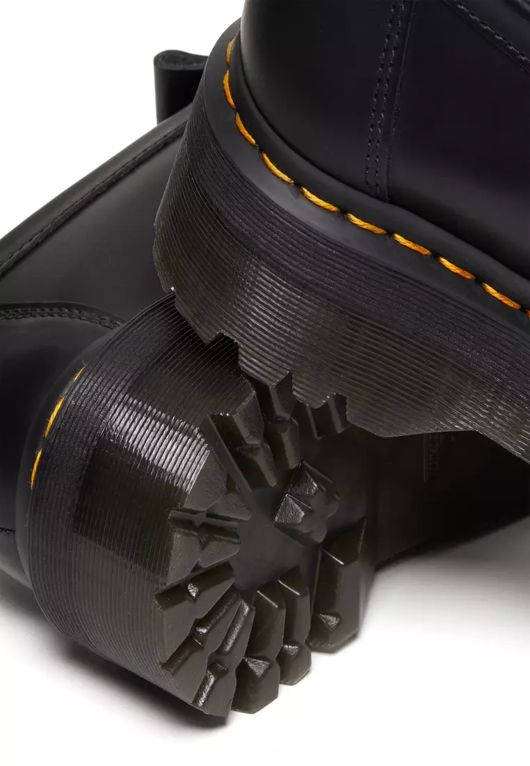 Adrian Quad Smooth Black Leather Shoes Women