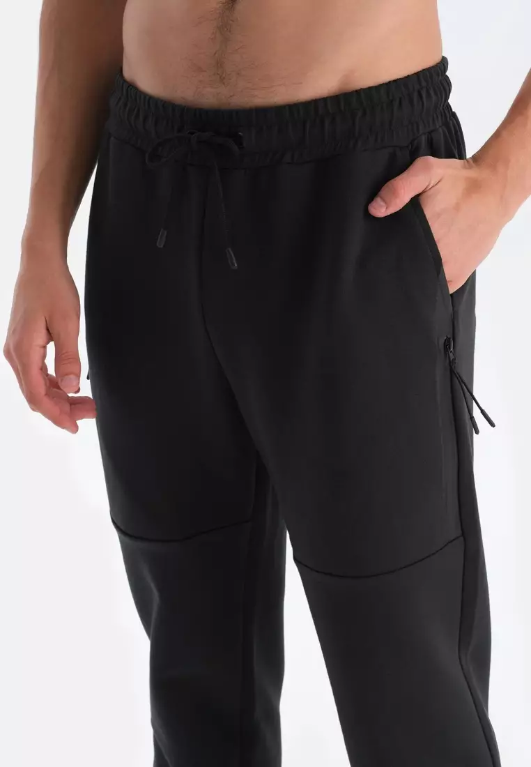 Black Trousers, Jogger, Rib, Activewear for Men