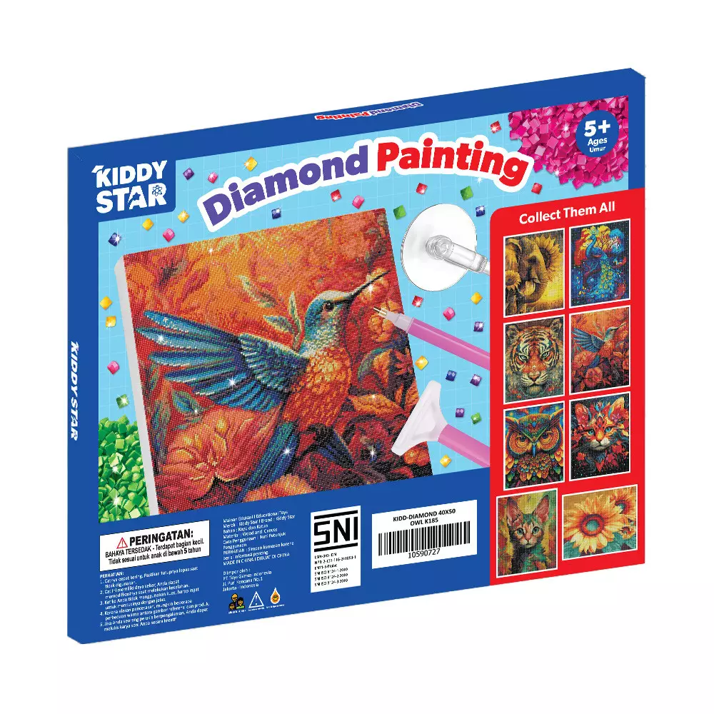 KIDDY STAR 40X50 CM SET DIAMOND PAINTING OWL