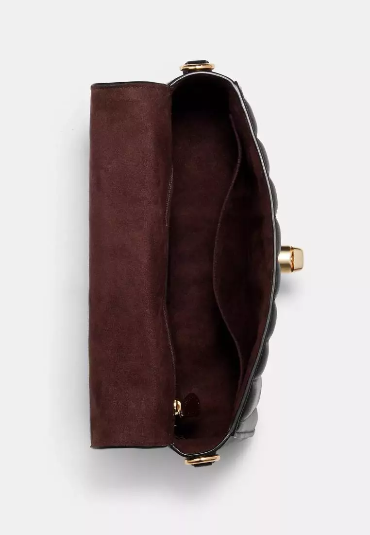 Coach Marlie Top Handle Satchel With Quilting Black