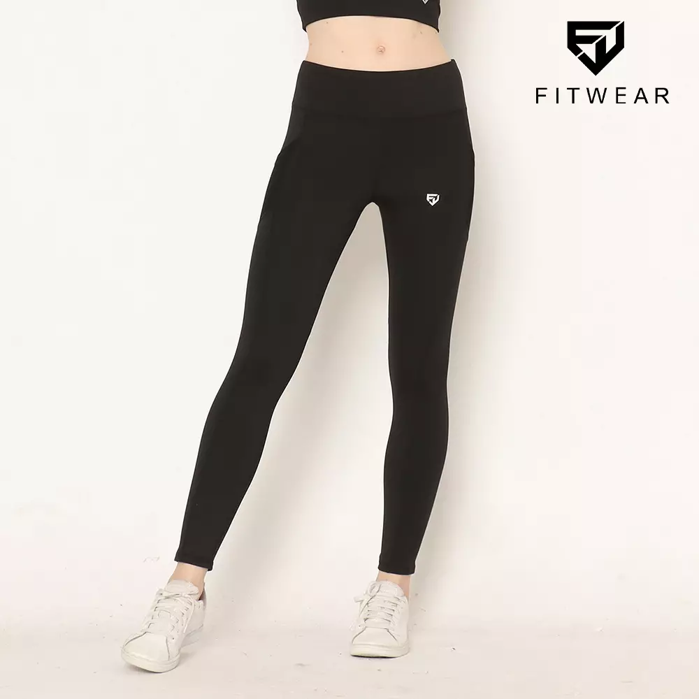 FITWEAR - ROSE SPORT LEGGING POCKET PJ MEDIUM WAIST - BLACK