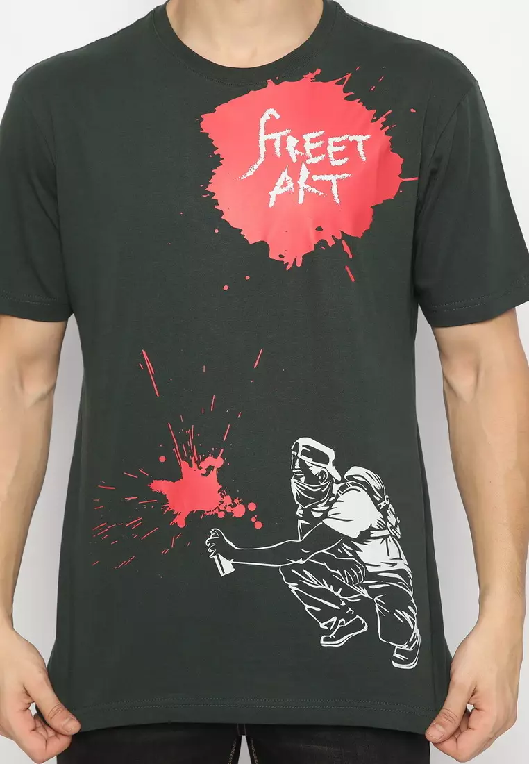 POLICE T-Shirt Cotton Combed Pria 207280341