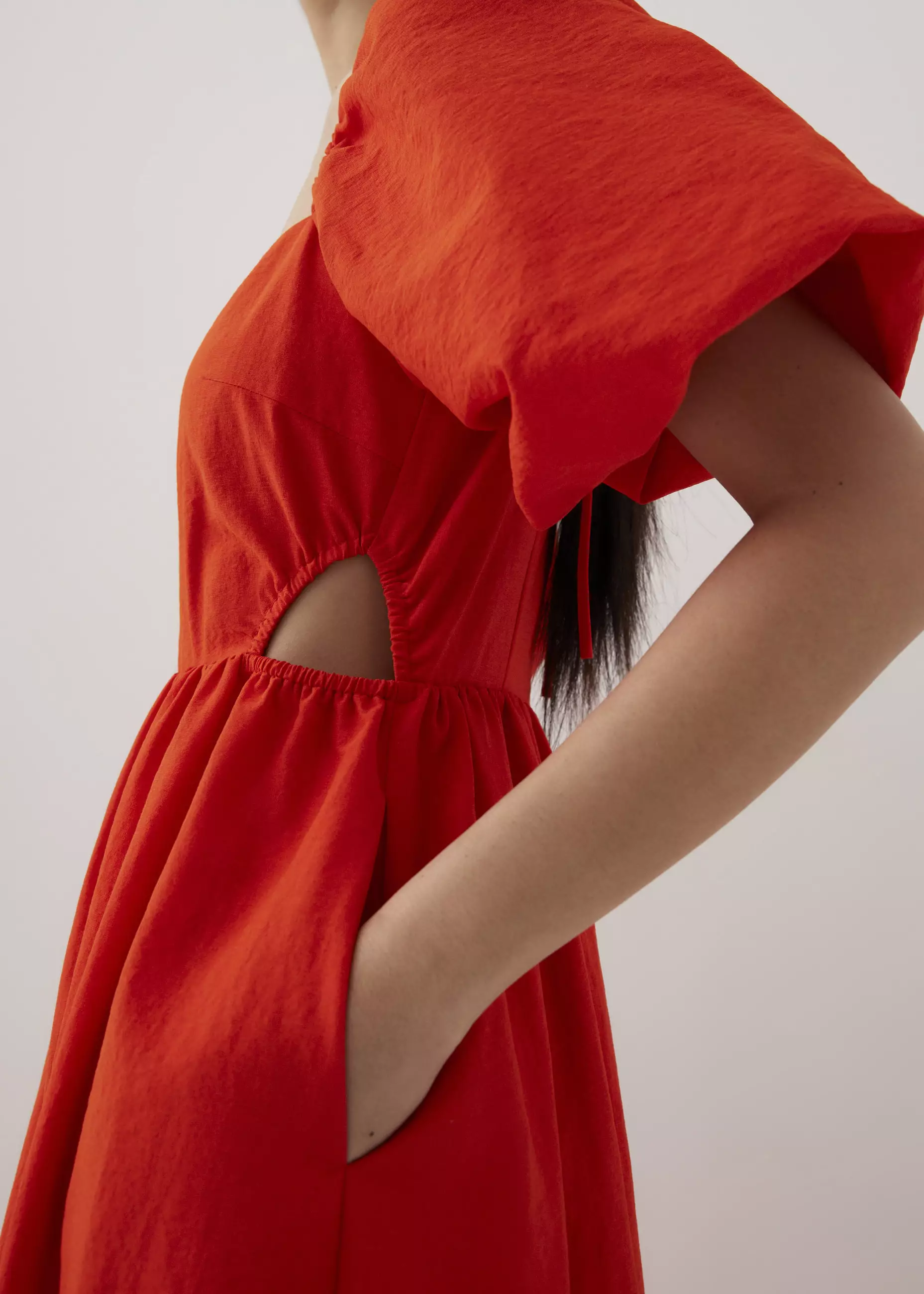 Dress Wanita - Alai Puff Sleeve Fit & Flare Midaxi Dress