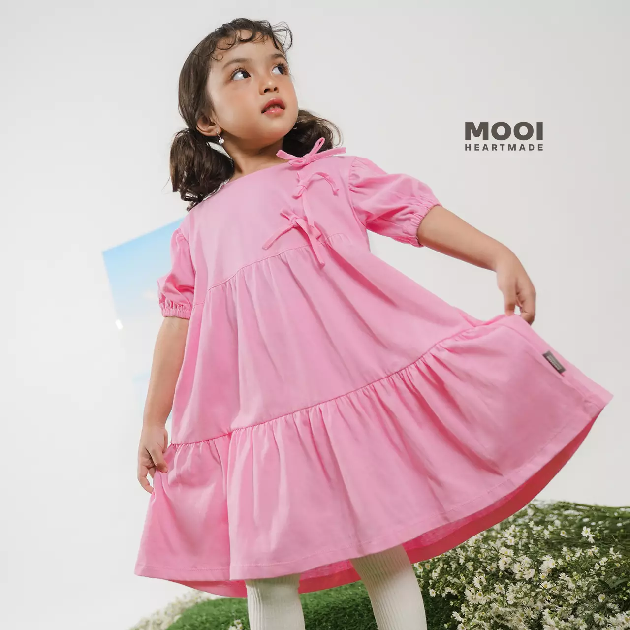 Mooi Dress Anak Perempuan Keiko Dress - Pink Blossom