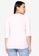 Only CARMAKOMA pink and beige Plus Size Time 3/4 Puff Sleeve Top 6D01BAAC670F90GS_1