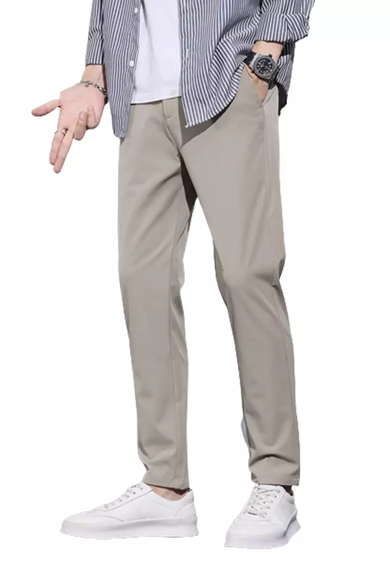Elasticated Waist Slim Suit Pants
