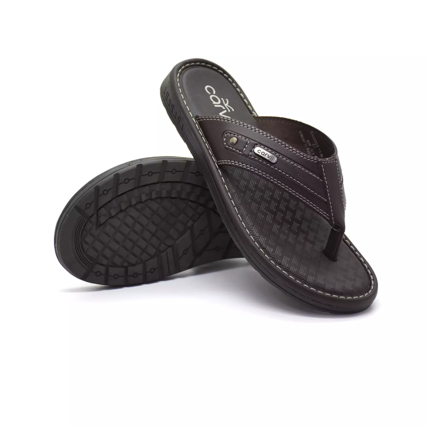 Carvil Sandal Pria Santoz 01-M Dark Brown