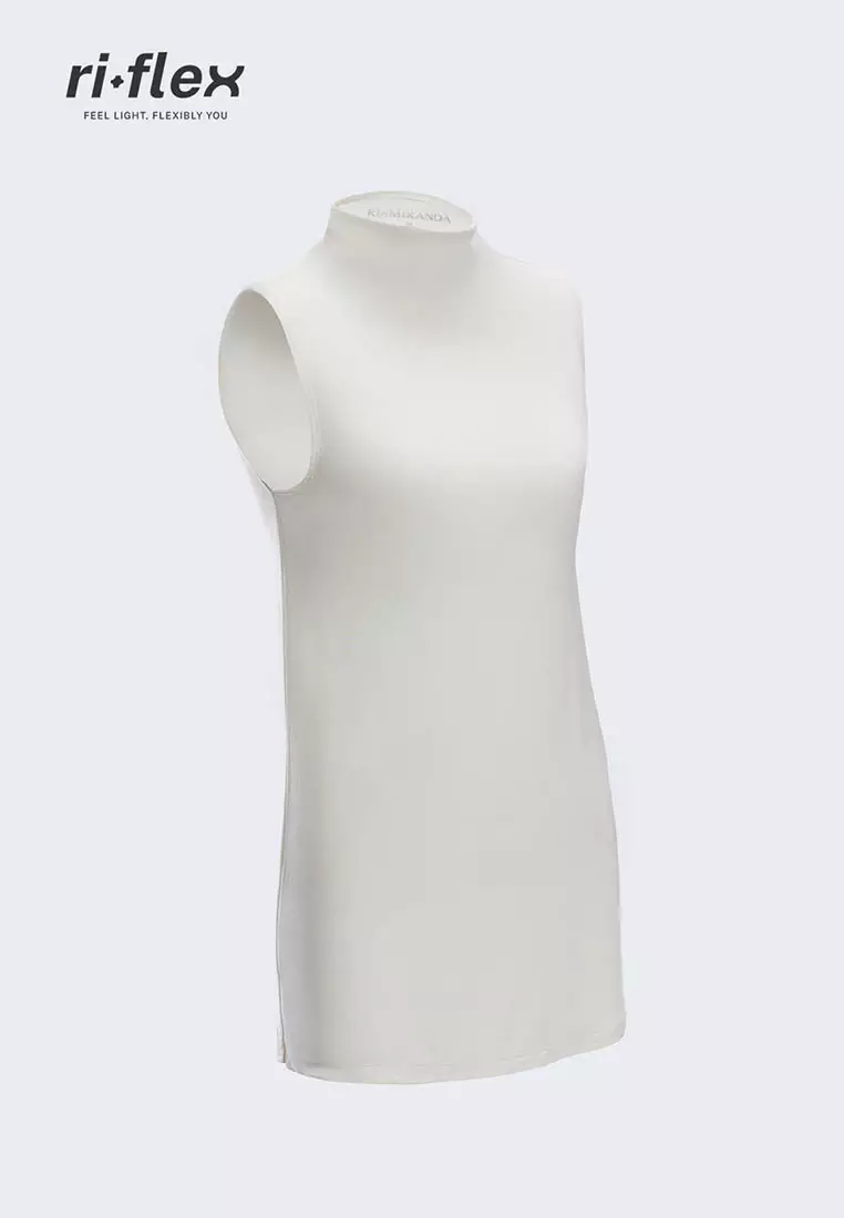 Ria Miranda White Comfy Sleeveless Top
