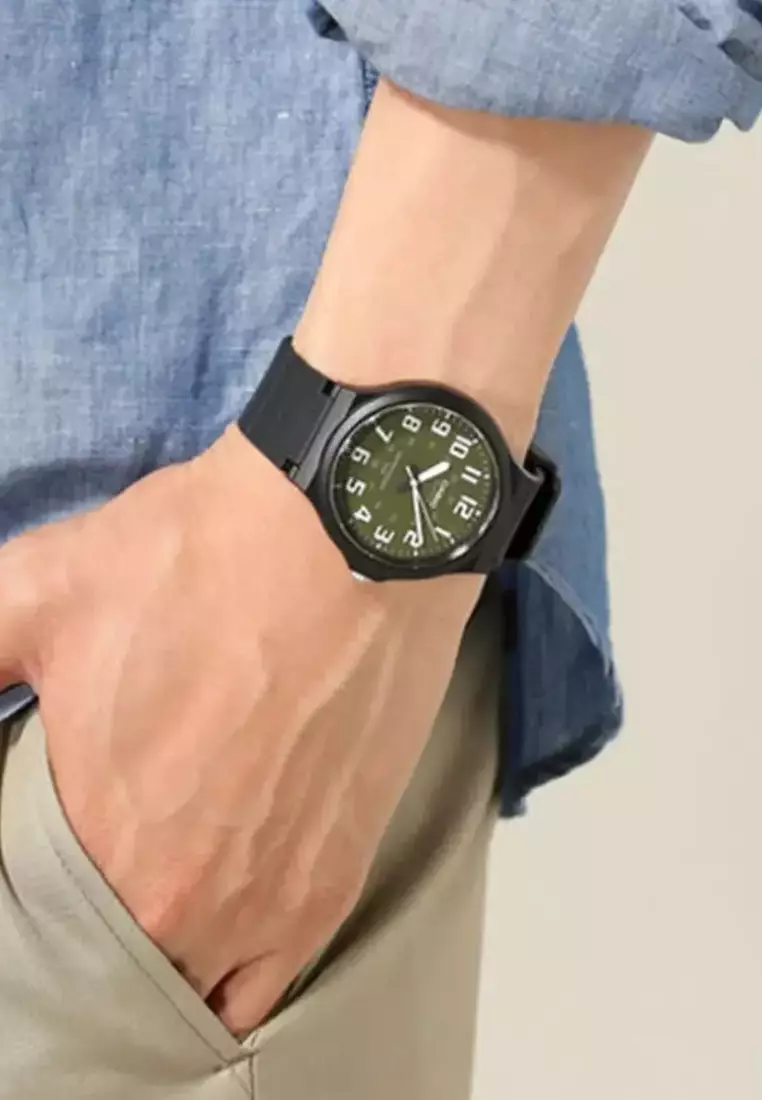 Men Analog Watch MW-240-3BV Black Resin Strap