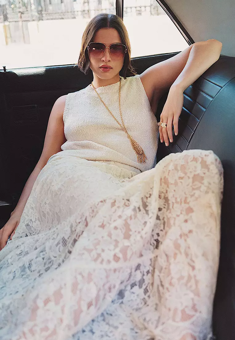 Lace Maxi Tiered Skirt