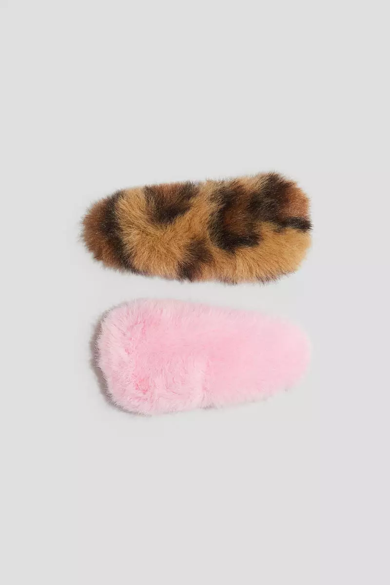 2-pack fluffy hair clips