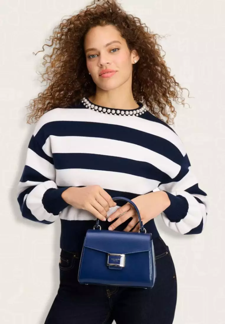 Kate Spade Katy Shiny Small Top-handle Bag Outerspace