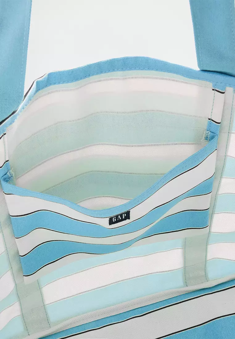 Canvas Stripe Tote Bag
